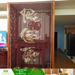 Rèm hạt gỗ hương - Mẫu chữ Phúc Lộc Thọ Gỗ