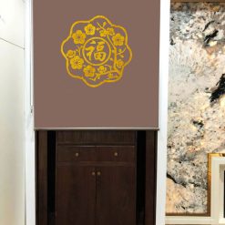 Mẫu Rèm che bàn thờ đẹp in họa tiết hoa sen RCBT2501-01