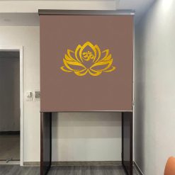 Mành Rèm che ban thờ giá rẻ in hoa sen đẹp RCBT2501-06