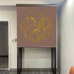 Rèm che bàn thờ đẹp in họa tiết hoa sen RCBT2501-10