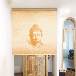 Rèm che ban thờ in hoa sen đẹp RCBT-02