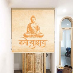 Rèm che ban thờ in hoa sen đẹp RCBT-21