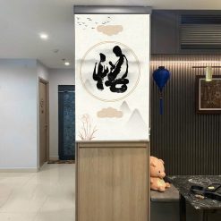 Rèm che ban thờ in hoa sen đẹp RCBT-23