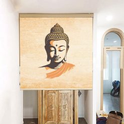 Mành che bàn thờ đẹp in hoa sen RCBT-03