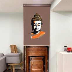 Rèm che bàn thờ gia tiên in hoa sen đẹp RCBT-39