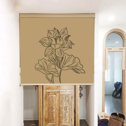 Rèm che bàn thờ hiện đại in hoa sen đẹp RCBT-42