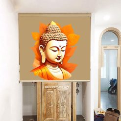 Rèm che bàn thờ giá rẻ in hoa sen đẹp RCBT-49