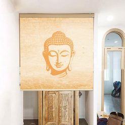 Mành rèm bàn thờ in hoa sen đẹp RCBT-05