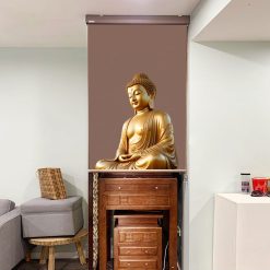 Rèm che ban thờ in biểu tượng phật RCBT-62